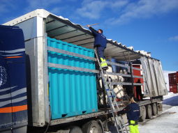 Transport, Beladung und Entladung von Fracht in Skandinavien 